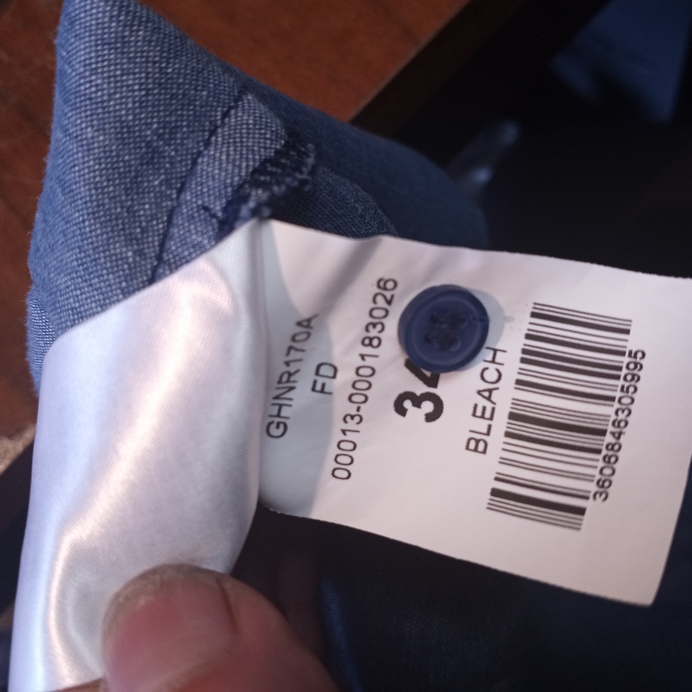 NAF NAF Chambray S/S Dress w/Ruffled Neckline - Picture 6 of 6